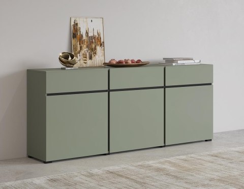 Komoda CROSI 43 zielony / czarny