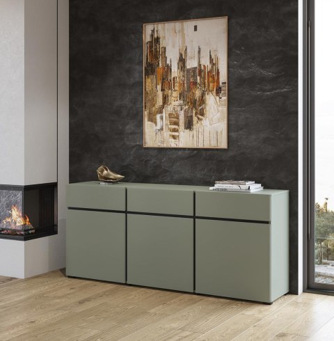 Komoda CROSI 43 zielony / czarny