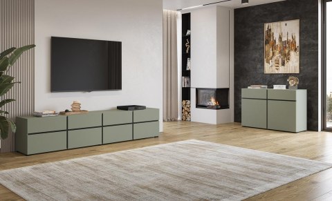 Komoda CROSI 45 zielony / czarny