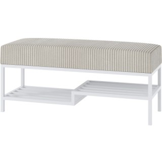 Ławka tapicerowana ARAD 100cm biały / poso 100