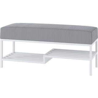 Ławka tapicerowana ARAD 100cm biały / poso 55