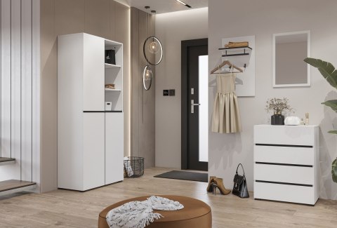 Komoda CROSI 27 biały / czarny