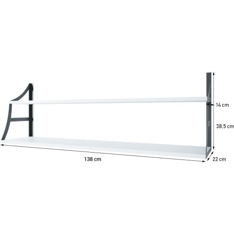 Półka JULIA DUO 138cm dąb lancelot