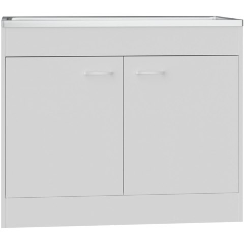 Szafka dolna + zlew 100cm SIMPLE II biały laminat