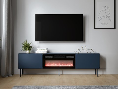 Komoda RTV z kominkiem VINCENT 200 EF indigo