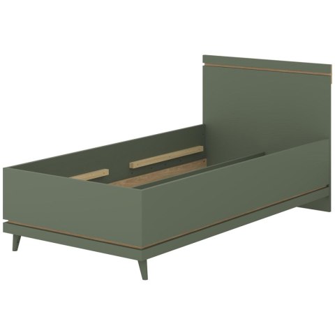 Łóżko 100x200 CANDIS 34 zielony / dąb olejowany