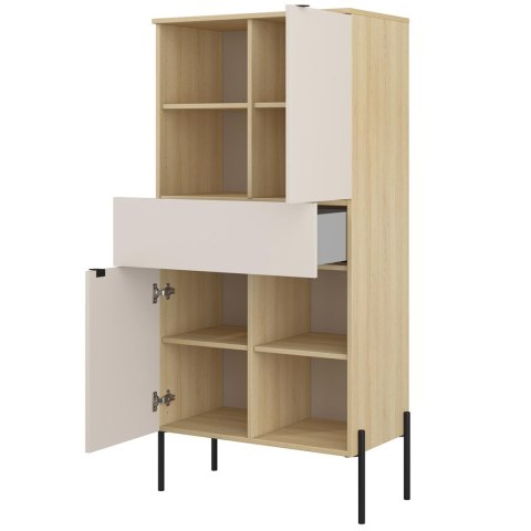 Komoda DORE 42 dąb lindberg / kaszmir