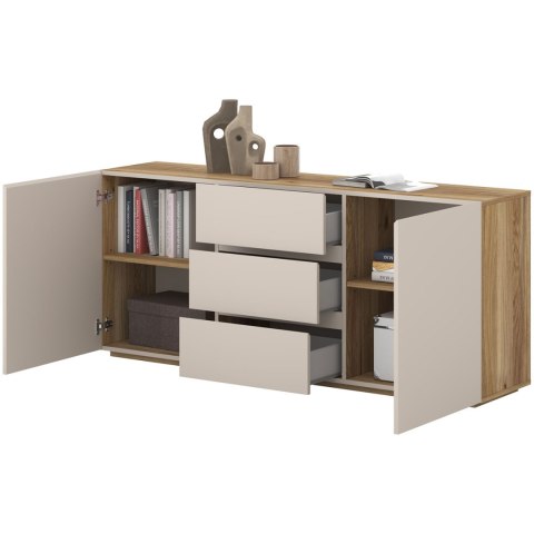 Komoda DRISS 26 dąb mauvella / kaszmir