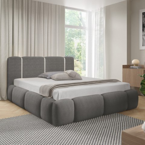 Łóżko tapicerowane z oświetleniem LED LEVAN 180x200 lambi 12