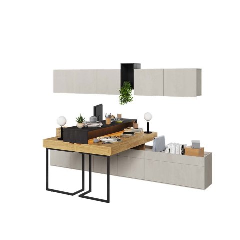 Meble młodzieżowe TEEN FLEX SET 04A silk flou/hikora naturalna